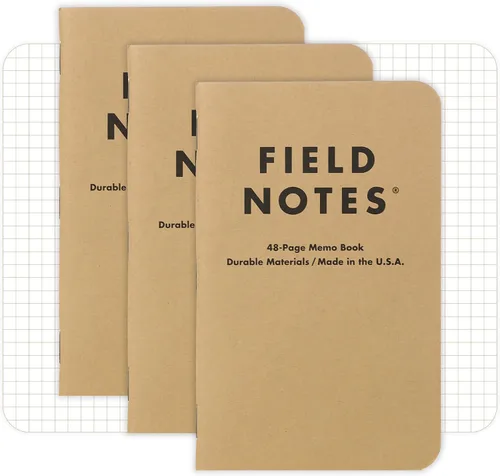 Vista 7 de Field Notes: Paquete Original de Kraft de 3 - Papel Mixto (1 Gráfico/Cuadrícula, 1 Rayado/Lineado, 1 Liso/Blanco) Cuadernos de Notas - Cuadernos