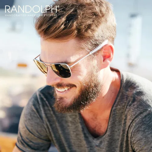 Vista 7 de Randolph Eyewear Aviator Sunglasses for Men & Women Non-Polarized & Polarized Lenses, Matte Chrome UV Protection Sunglasses