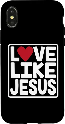 Vista 5 de iPhone 16 Love Like Jesus Valentines Day Heart Case