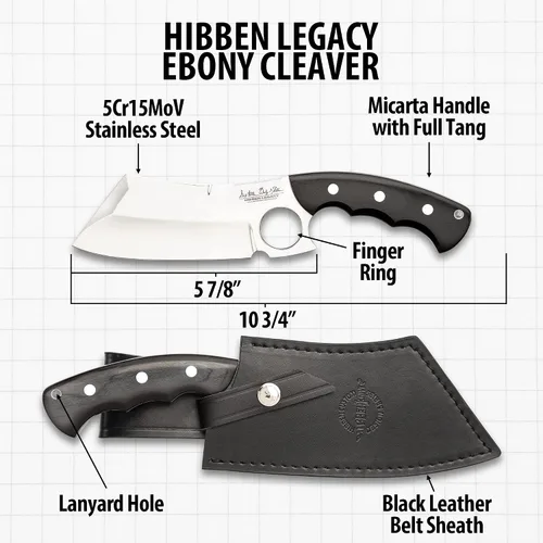 Vista 3 de Gil Hibben Legacy - Cuchillo de carnicero para carne, 10.75 pulgadas de longitud