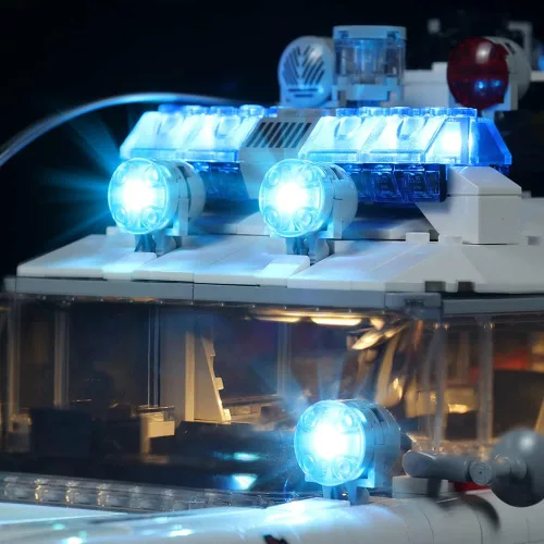 Vista 6 de Kit de luz LED RC con sonido para Lego 10274 Kit de construcción, kit de iluminación de construcción de decoración para (Ghostbusters Ecto-1).