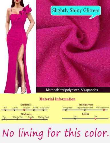 Vista 7 de VFSHOW Vestido largo con volantes y tirantes para mujer, fruncido, formal, para graduación, boda, cuello en V, elegante, dividido, cóctel, noche