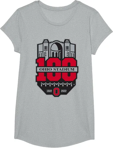 Vista 24 de Camiseta con licencia oficial de los 100 años del logotipo de fútbol del estado de Ohio, Negro