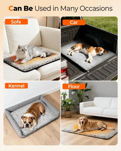 Vista 6 de Cama autocalentable para gatos, almohadilla térmica para jaula de perro
