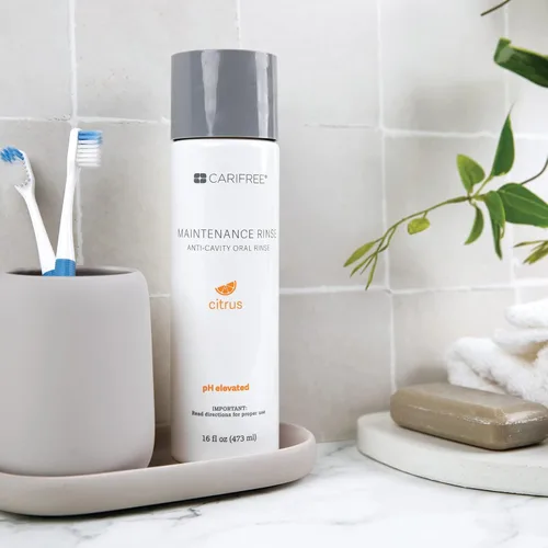 Vista 7 de CariFree Enjuague de mantenimiento, sabor cítrico, enjuague bucal con flúor anticaries recomendado por dentistas, previene la caries oral, refresca