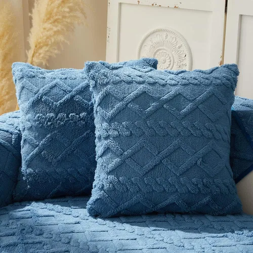 Vista 24 de vctops Fundas de sofá de jacquard geométrico de lujo para sofá de granja, funda neutra antideslizante para sofá seccional, funda suave y cálida