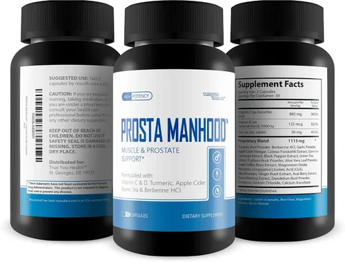 Vista 4 de MANHOOD DE LA PROSTA - Apoyo de próstata todo en uno - Promueve la salud de la próstata - Apoya el flujo sanguíneo, la salud renal, el tamaño normal