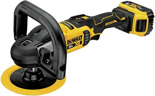 Vista 5 de DEWALT 20V MAX* XR Kit de pulidora inalámbrica, rotativa, velocidad variable, 7 pulgadas, 180 mm (DCM849P2)