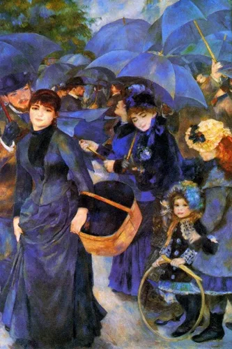 Vista 5 de Pierre Auguste Renoir - Póster de pintura impresionista de 1886 Les para Pluies Francia francesa famosa y genial póster de 12 x 18 pulgadas
