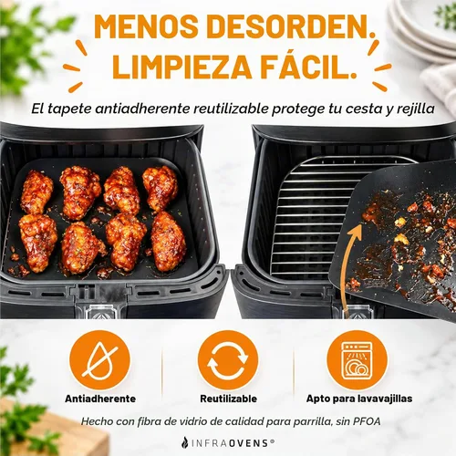 Vista 5 de Accesorios de rejilla para freidora de aire compatibles con Comfee, Dash, Nuwave® Brio 6qt + más Juego de accesorios para freidora de aire de 6.3