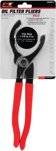 Vista 7 de Performance Tool W54311 Alicates grandes para filtro de aceite de mandíbula recta, 1-7/8 pulgadas a 4 pulgadas, ajustables, rojo/negro