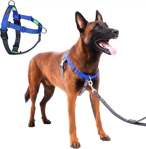 Vista 14 de Freedom - Arnés para perro sin tirones, fácil de caminar, deja de tirar con dos anillos en D de acero inoxidable, cómodo, etiquetas de instrucciones