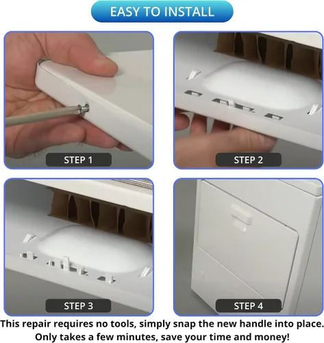Vista 4 de W10861225 W10714516 Reemplazo de manija de puerta de secadora para Whirlpool 7MWGD9919EM1 WED4616FW0 WED4810EW1 WED4815EW1 WED4850HW0 WED4915EW1