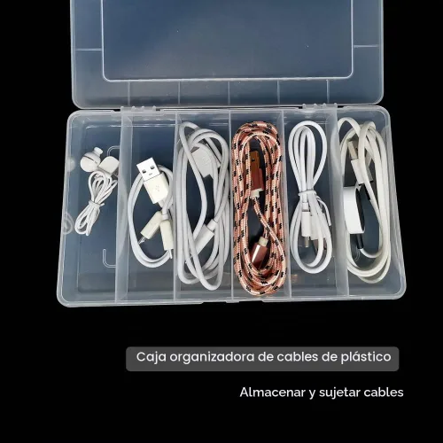 Vista 5 de Vidifor Paquete de 2 cajas de 6 rejillas para aparejos organizadores, cepillos de rímel, bandeja de aparejos de pesca, caja organizadora de plástico