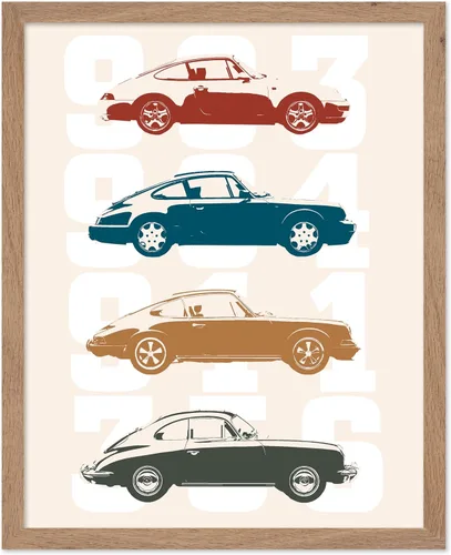 Vista 41 de Poster Master Póster de coche – Impresión clásica de coche – Arte de vehículo – Gran decoración de pared de garaje u oficina – 8 x 10 pulgadas