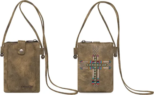 Vista 6 de Montana West Bolso cruzado para teléfono celular para mujer, bolso de hombro occidental con correa