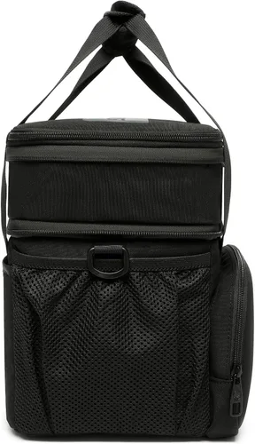 Vista 3 de SUNNY BIRD Bolsa de almuerzo de doble compartimento, lonchera aislada de 13L para adultos, para el trabajo (Negro)