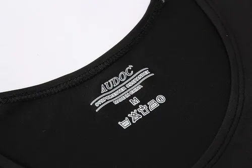Vista 8 de Audoc Camiseta de compresión para hombre, paquete de 3 unidades, color negro, camiseta sin mangas de compresión atlética