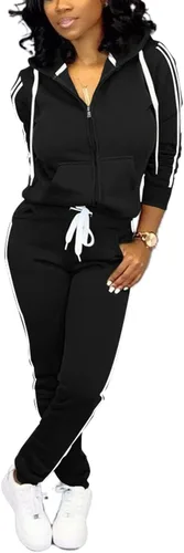 Vista 15 de TOPSRANI - Trajes deportivos de dos piezas para mujer, sudaderas casuales, traje deportivo liso, conjunto de pantalones de sudadera para trotar