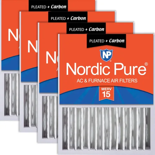 Vista 11 de Nordic Pure 16 x 20 x 5 (tamaño real: 15 7/8 x 19 5/8 x 4 3/8) Honeywell Filtros de aire de repuesto Merv 8 Plus Carbon 1 paquete