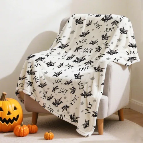Vista 52 de Manta de Halloween para bebé, diseño de calabaza, fantasma, telaraña, súper suave, manta acogedora para recién nacido, manta de recepción para bebé