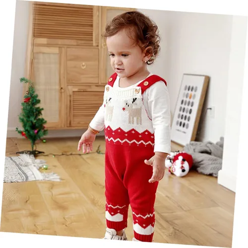 Vista 2 de 1 suéter de Navidad para niños, overol para niña, suéter recién nacido, suéter de bebé, mameluco de Navidad