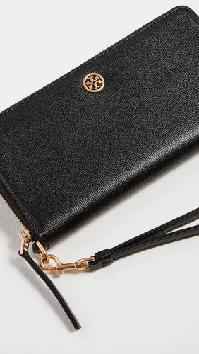 Vista 4 de Tory Burch Cartera continental Robinson con cremallera para mujer