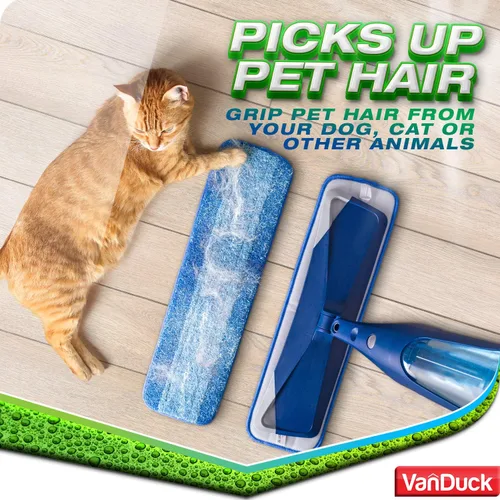 Vista 4 de VanDuck Almohadillas de limpieza de microfibra compatibles con trapeadores Bona de 18 pulgadas (paquete de 3) Almohadillas de limpieza de pisos