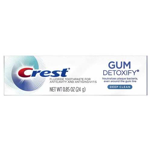 Vista 2 de Crest Gum Detoxify Deep Clean Pasta de dientes, 0.85 onzas de tamaño de viaje