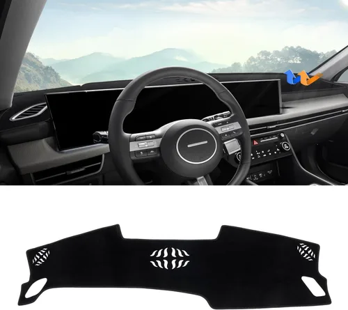 Vista 21 de Autorder Cubierta de salpicadero para Hyundai Sonata 2009 2010 Accesorios Dash Cover Upgrade Flannel Dash Mat Parasol Protector de rayos UV