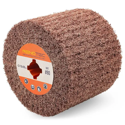 Vista 12 de Tambor de cerdas de nylon, #60, para remoción de escala y óxido, 4.33" x 4", 110x100mm, para máquina pulidora bruñidora