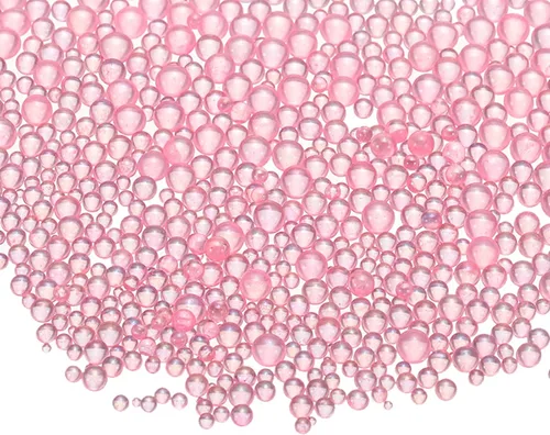 Vista 38 de Cuentas de vidrio iridiscente diminutas de burbuja, 0.4-3mm 10g Cuentas redondas micro mini transparentes sin agujero en forma de gota de agua
