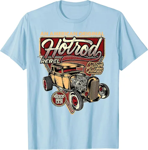 Vista 30 de Camiseta vintage Hot Rod Speed and Power para hombre Asphalt Grey