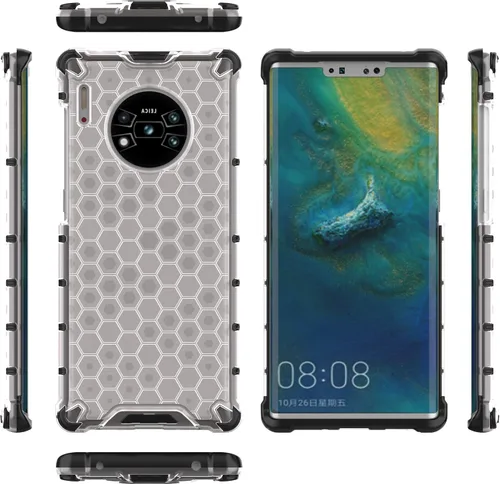Vista 65 de Pzwoxukhov Funda compatible con Huawei Nova 3i, compatible con Huawei P Smart+ 2018 Honeycomb Anti-Drop Shock-Absorbing Case Negro