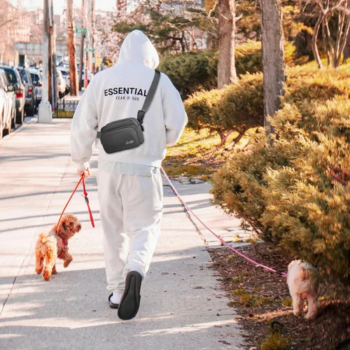 Vista 5 de Bolsa de adiestramiento para perros Runlight, bolsa de cintura para perros, bolsa para caminar con bolsas para desechos, bolsa para golosinas