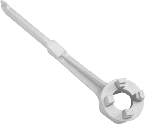 Vista 6 de Llave de aluminio de 10 pulgadas, herramienta universal para abridor de tapones de tambor de 10, 15, 20, 30, 55 galones, abridor de cubos