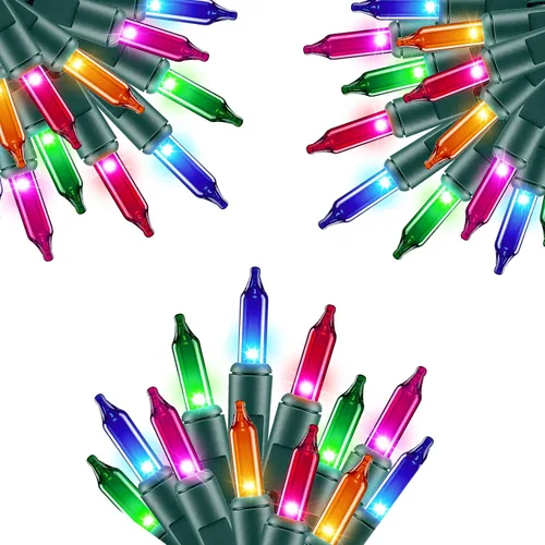 Vista 17 de Guirnalda de luces incandescentes púrpura de 20 pies para decoración de fiesta