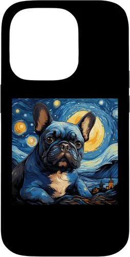 Vista 17 de Van Gogh Dog French Bulldog Case for iPhone 16
