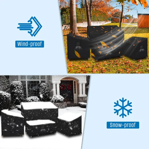 Vista 7 de SIRUITON - Funda impermeable para muebles de exterior, 4 piezas Fundas para muebles de patio, fundas para muebles de patio, 210D, tela resistente