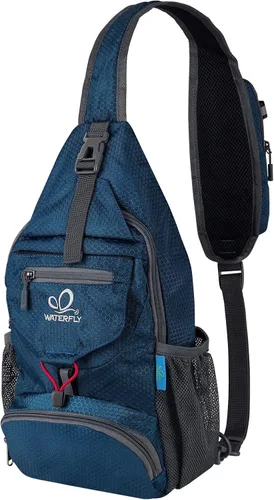 Vista 15 de WATERFLY - Mochila cruzada ligera y plegable, mochila de viaje