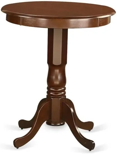Vista 3 de East West Furniture EDBU3-MAH-LC - Juego de mesa de comedor de 3 piezas, altura de mostrador, 30 x 30, caoba