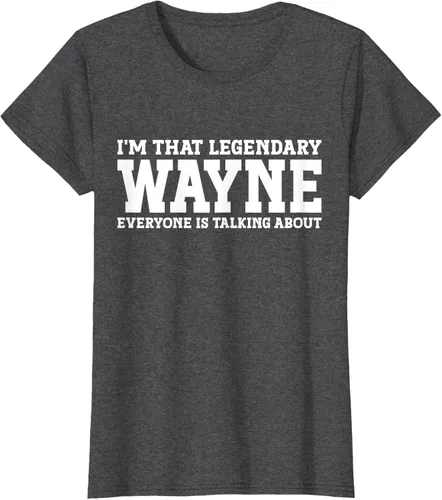 Vista 6 de Wayne Personal Name Funny Wayne Camiseta, Negro