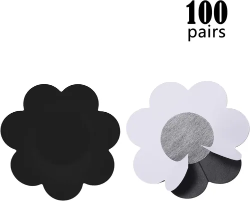 Vista 2 de SATINIOR 100 pares de fundas para pezones, autoadhesivas, desechables, calcomanías para pezones para mujeres