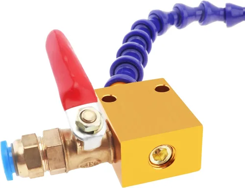 Vista 8 de CLAHJQX - Sistema de pulverización de lubricación de refrigerante de niebla, boquilla redonda bifurcada de doble cabeza, sistema de pulverización