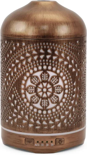 Vista 7 de Earnest Living Difusor de aceite esencial Difusor de metal, temporizadores de 8.5 fl oz, luces nocturnas y función de apagado automático
