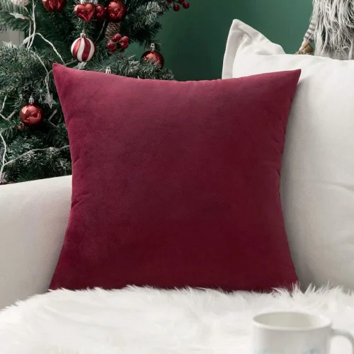 Vista 18 de MIULEE Funda de almohada de terciopelo suave, de lujo, decorativa, de Navidad, funda de cojín rectangular, decoración del hogar para sofá Verde