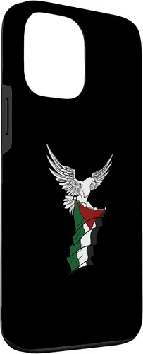 Vista 3 de Funda para iPhone 13 Pro Max con diseño de pájaro palestino con bandera palestina