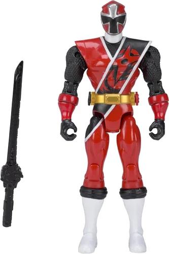Vista 2 de Figura de héroe de acción Ranger Power Rangers Ninja Steel de 5 pulgadas, Rojo (Red Ranger)