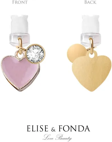 Vista 4 de ELISE & FONDA CP143 Puerto de carga USB anti polvo enchufe pequeño corazón rosa amor colgante encanto teléfono para iPhone 11/XS MAX/XR/X/8