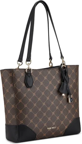 Vista 2 de Nine West Brooklyn Bolso Jet Set pequeño, marrónnegro, Marrón y negro.